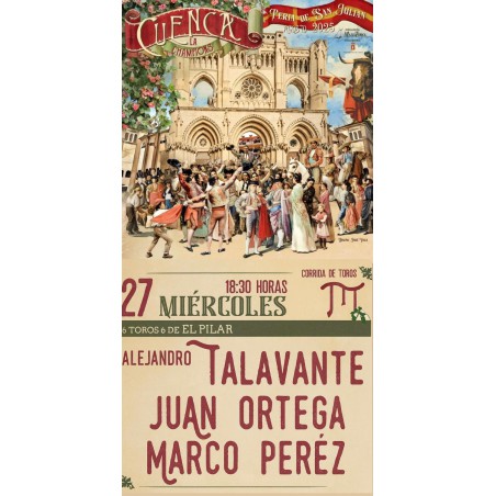Corrida de Toros - 27 de Agosto - Miércoles - Entrada Toros Cuenca 2025 - Feria San Julián 2025