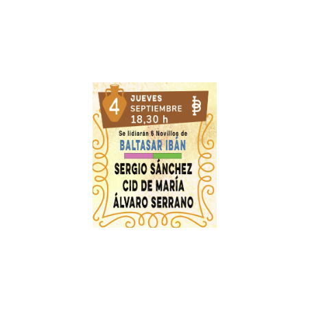 Novillada con Picadores - 4 de Septiembre - Jueves - Entrada Toros Villaseca de La Sagra 2025 - Alfarero de Oro 2025