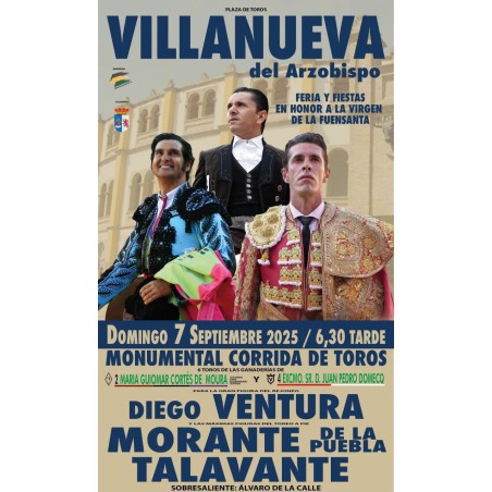 Corrida de Toros Mixta - 7 de Septiembre - Domingo - Entrada Toros Villanueva del Arzobispo 2025