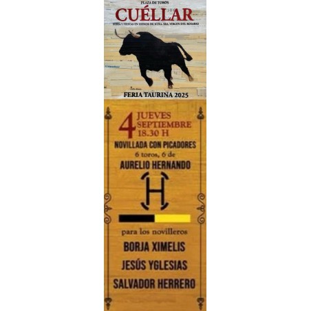 Novillada con Picadores  - 4 de Septiembre - Jueves - Entrada Toros Cuellar 2025 - Feria Taurina 2025