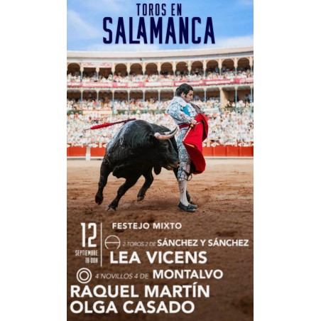Corrida de Toros Mixta - 12 de Septiembre - Viernes - Entrada Toros Salamanca 2025 - Feria Taurina Virgen de la Vega 2025