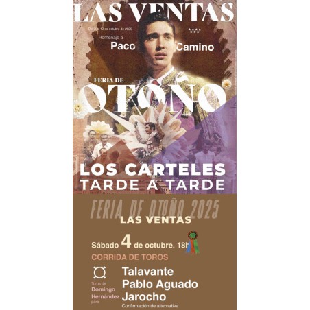 Corrida de Toros - 4 de Octubre - Sábado - Entrada Toros Madrid 2025 - Las Ventas 2025 - Feria de Otoño 2025