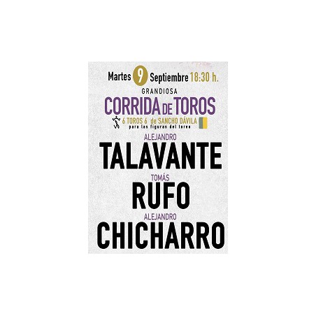 Corrida de Toros - 9 de Septiembre - Martes - Entrada Toros San Martin de Valdeiglesias 2025