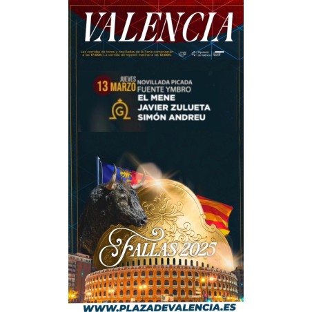 Novillada con Picadores - 13 de Marzo - Jueves - Entrada Toros Valencia - Feria de Fallas 2025