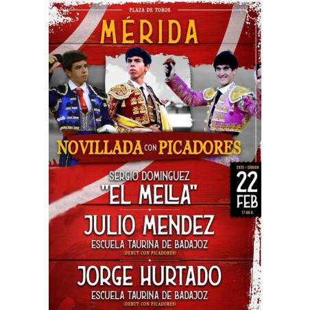 Novillada con Picadores - 22 de Febrero - Sábado - Entrada Toros Mérida 2025