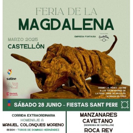 Corrida de Toros - 28 de Junio - Sábado - Entrada Toros Castellón - Fiestas Sant Pere 2025