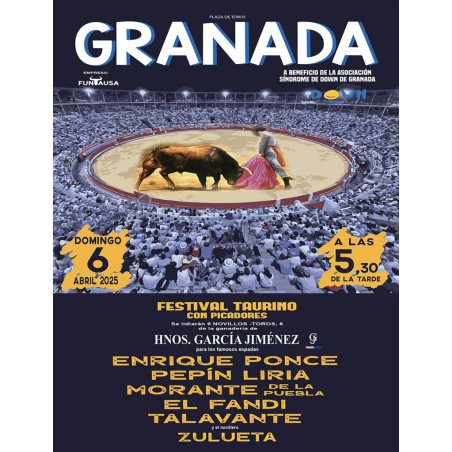 Festival Taurino Benéfico con Picadores - 6 de Abril - Domingo - Entrada Toros Granada 2025