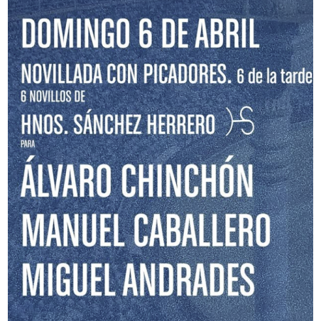 Novillada con Picadores - 6 de Abril - Domingo - Entrada Toros Madrid Las Ventas - Feria de San Isidro 2025