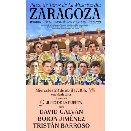 Corrida de Toros - 23 de Abril - Miércoles - Entrada Toros Zaragoza - Feria Taurina de San Jorge 2025