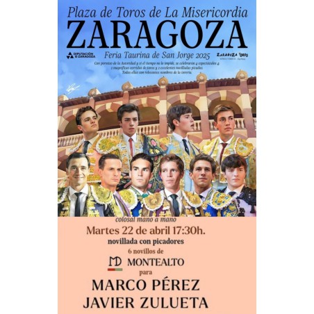 Novillada con Picadores - 22 de Abril - Martes - Entrada Toros Zaragoza - Feria Taurina de San Jorge 2025