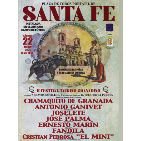 II Festival Taurino Granadino - 22 de Marzo - Sábado - Entrada Toros Santa Fe 2025