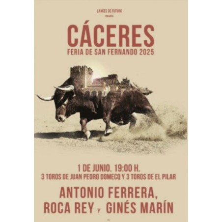 copy of Corrida de Toros 2 de Junio - Domingo - Toros Cáceres - Fiestas de San Fernando 2024