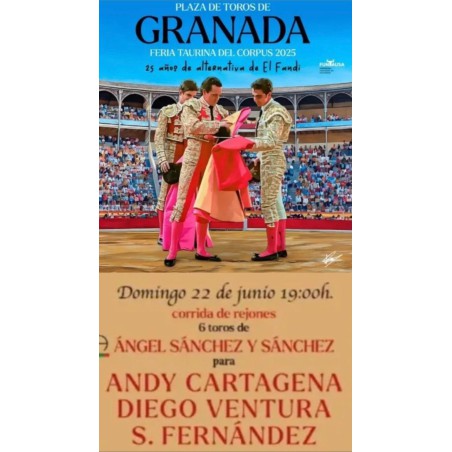 Corrida de Rejones 22 de Junio - Domingo - Entrada Toros Granada 2025 - Corpus 2025