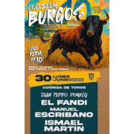 Corrida de Toros 1 de Julio - Lunes - Toros Burgos - Feria de San Pedro y San Pablo 2024