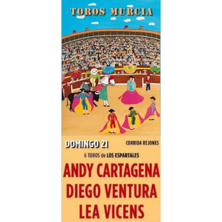 Corrida de Rejones - 21 de Septiembre - Domingo - Entrada Toros Murcia 2025 - Feria de Murcia 2025