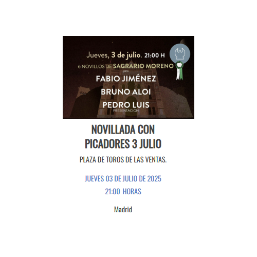 Novillada con Picadores - 3...