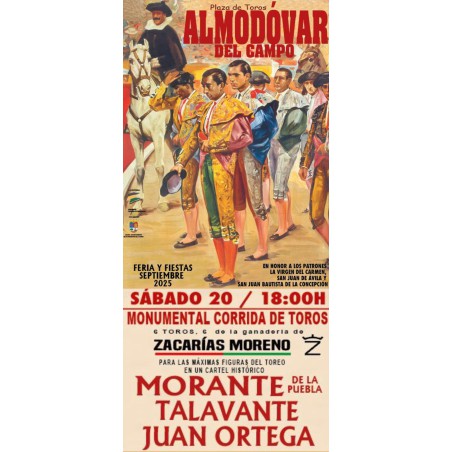 Corrida de Toros - 20 de Septiembre - Sábado - Entrada Toros Almodóvar del Campo 2025